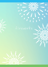 Fireworks Day on blue