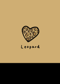 Leopard print heart and two-tone design.