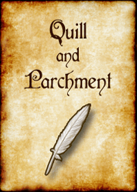 羽ペンと羊皮紙