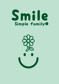 smile & flower Opal green