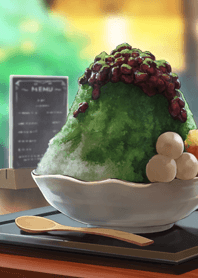 和カフェの宇治金時