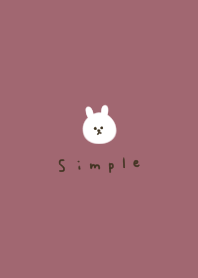 Dull pink and a simple rabbit.