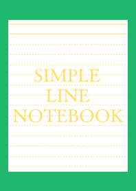 SIMPLE YELLOW LINE NOTEBOOK/GREEN/WHITE