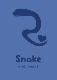 Snake & heart Lavender blue