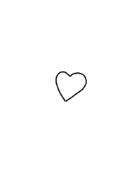 Loose black x white heart