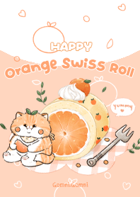 Little Orange Swiss Roll Cake