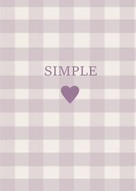 SIMPLE HEART_check beigepurple