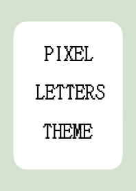 PIXEL LETTERS THEME-GREEN BEIGE
