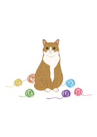 Cute yarn ball(Orange cat)