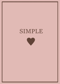 SIMPLE HEART =rosepink brown=