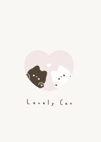 貓和心 |pink gray brown.
