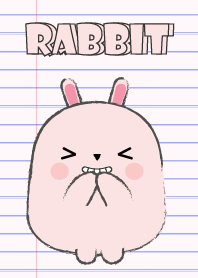 Cute Fat Pink Rabbit