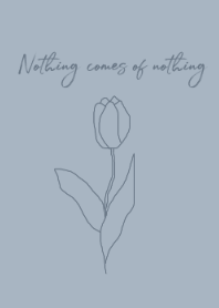 くすみブルーフラワー