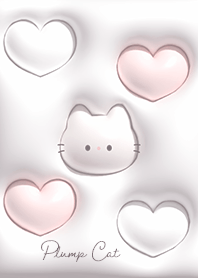 Greige Fluffy cat and heart 02_1
