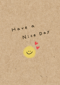 Kraft paper and watercolor smile.