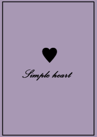 simple heart /black purple*