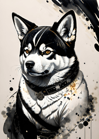 Ukiyo-e Tinta Shiba Inu6