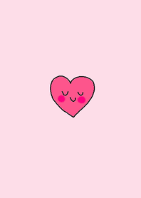 (simple pink heart face x pink theme)