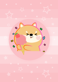 Simple Shiba Inu Love Pink Theme