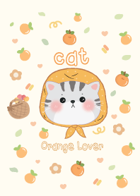 Cat cute love orange