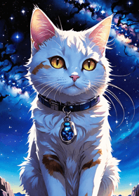 Night Moon Star Cat 0B522e