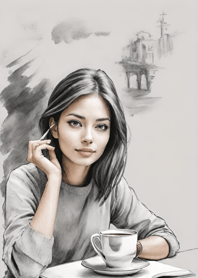 Leisurely coffee time   A1E55C