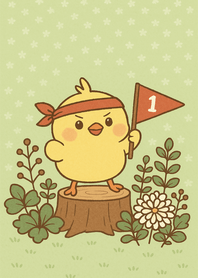 ลูกเจี๊ยบน้อยสุดน่ารัก สีเขียว