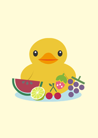 可愛水果小鴨