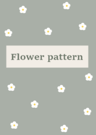 flower pattern :dustygreen