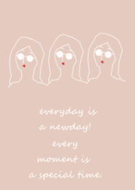 everyday is a newday(ivory pinkbeige)