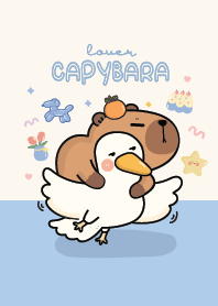 Capybara & Goose Cute : Blue