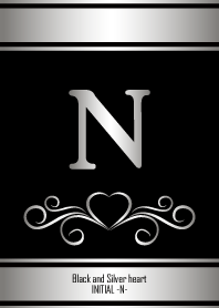 Black and Silver Initial -N-