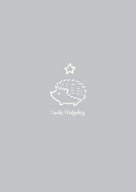 Lucky Hedgehog -light gray- star