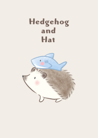 ハリネズミと帽子 -サメ-