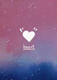misty cat-starry sky Purple Heart 3