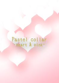 Pastel collar -heart&pink-