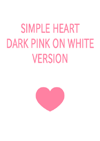 SIMPLE HEART DARK PINK ON WHITE VERSION
