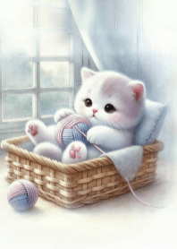 Cute Kitten in a Cozy Room V.3