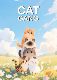 Love Kawaii Cat Gang in Flower field(JP)