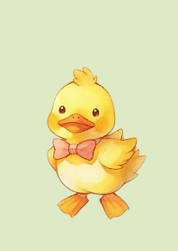 Kawaii duck (light green)