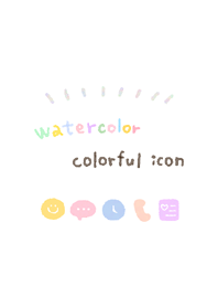 watercolor colorful icon