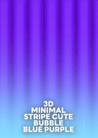 3D MINIMAL CUTE STRIPE [BLUE & PURPLE]
