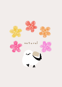 Long-tailed Tit Warm-colored flowers26 J