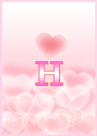 イニシャルピンク・H