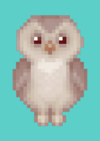 Owl Pixel Art Theme  Green 10