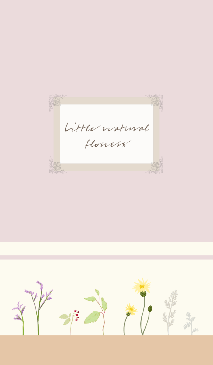 Little natural flowers -lavender beige-