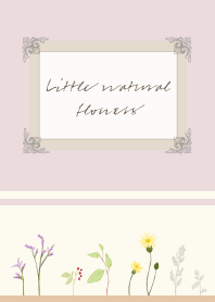 Little natural flowers -lavender beige-