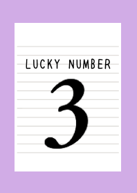 LUCKY NUMBER 3 NOTEBOOK-PURPLE