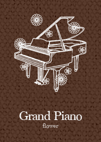 GrandPiano&flower ver_Brown1
