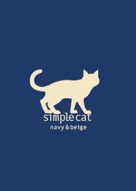 simple cat navy&beige